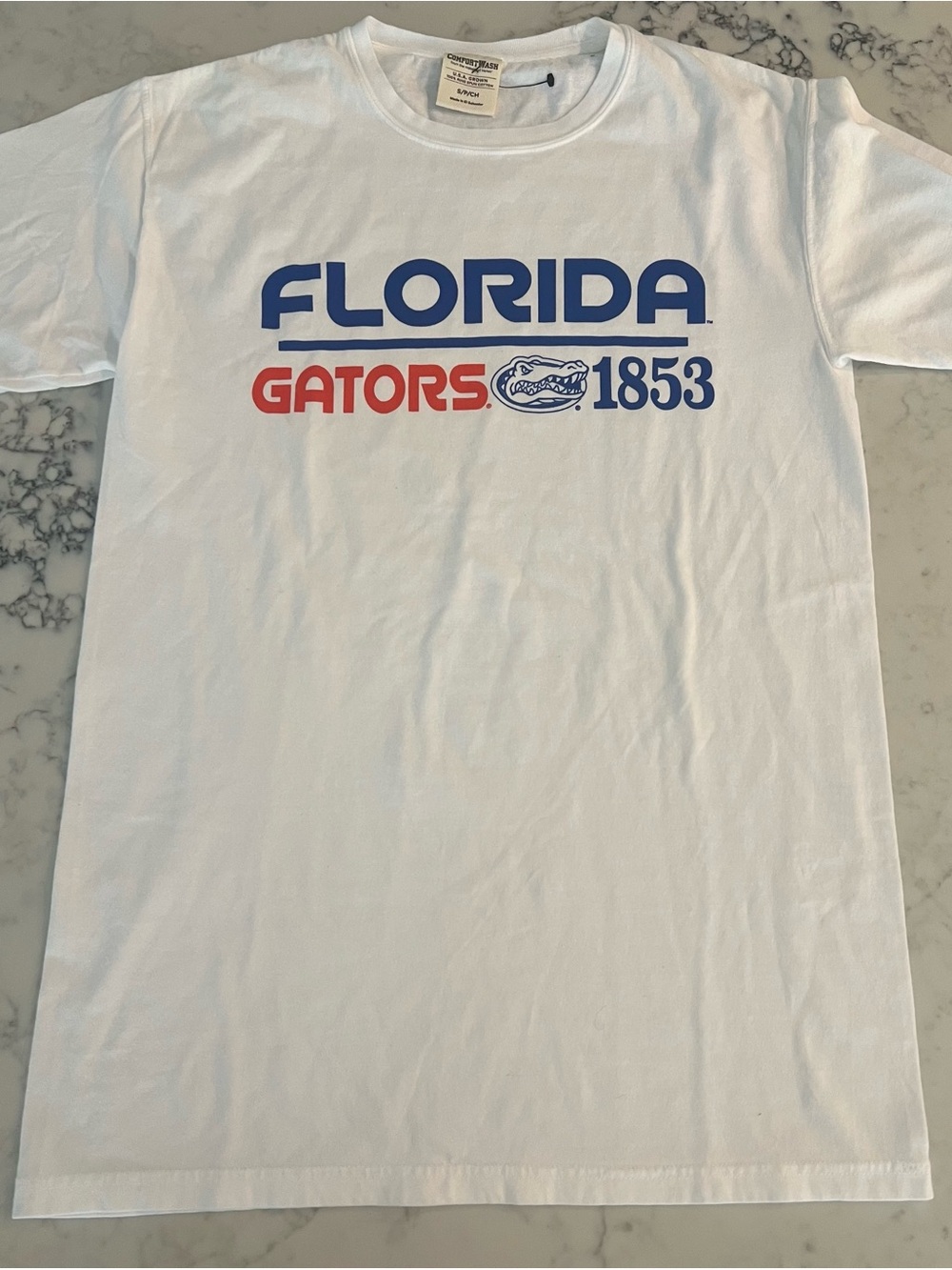 Florida Gators 1853 ComfortWash Hanes T-Shirt White Small NWOT NCAA UF